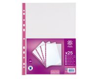 Pochettes perforées VIQUEL Lady Class A4 polypropylène couleur lisse 6.5/100e – Boite de 25