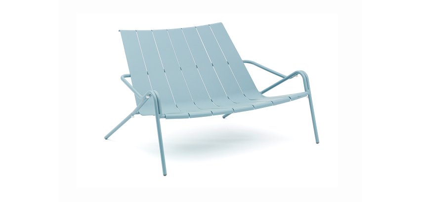 Outdoor aluminum bench OUDON