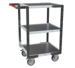 Servante Flatpack 3 plateaux tôle 250 kg 550 x 500 mm roue TPE