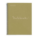 Notebook Eco Emotions, Carton recyclé, A4, quadrillage 5x5 mm, 80 feuilles de 1 couleur, Miquelrius, Vert.
