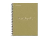 Notebook Eco Emotions, Carton recyclé, A4, quadrillage 5x5 mm, 80 feuilles de 1 couleur, Miquelrius, Vert.
