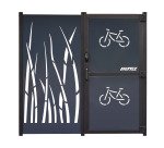 Abri vélo sécurisé Modèle 3x5m Décor roseau
