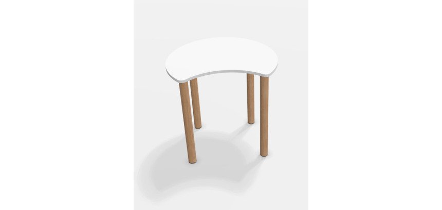 Table Fabiano Kids avec pieds en bois - Taille T2 - Ecole maternelle