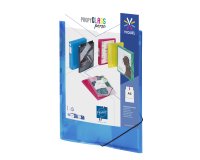 Chemise à élastique 3 rabats personnalisable plastique A4 -- Propyglass Viquel- Bleu -  - 24,5 x 32 cm