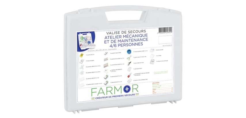 Valise de secours Atelier Mécanique et de Maintenance 4/6 personnes