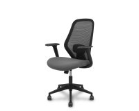 Silla Ergo529 respaldo malla asiento tela base piramidal ruedas nailon
