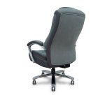 Sillón Ergo531 basculante tapizado tela y 3D color gris base cromo ruedas nailon 60mm