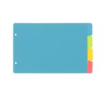 Intercalaires A5 en polypropylène Viquel Happy Fluo 4 onglets - 1 jeu