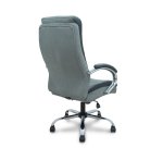 Sillón de oficina Opti533 basculante tapizado tela color gris base cromo ruedas nailon