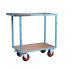 Servante mécano-soudée 2 plateaux médium 400 kg 850 x 500 mm roue caoutchouc