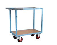 Servante mécano-soudée 2 plateaux médium 400 kg 850 x 500 mm roue caoutchouc
