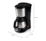 DOMO Cafetière avec minuterie, écran et verseuse isolante - 1 L