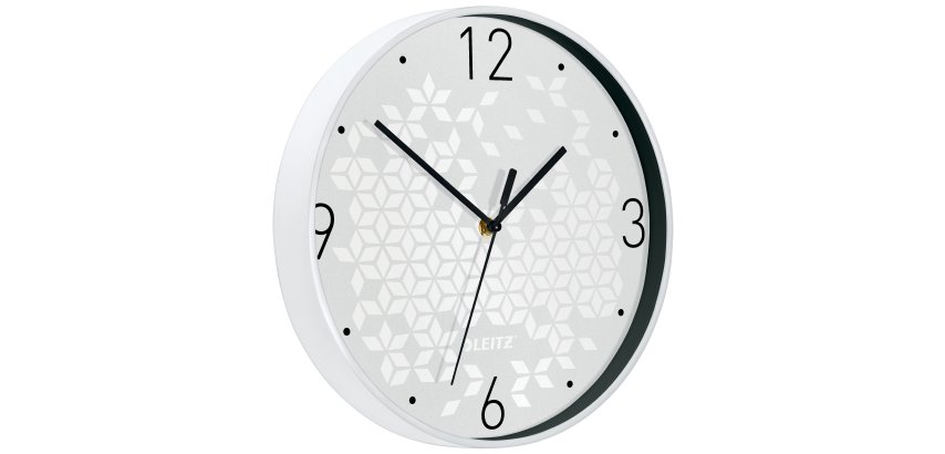 Reloj de pared silencioso Leitz WOW - Blanco