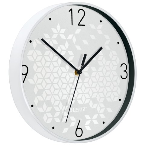 Reloj de pared silencioso Leitz WOW - Blanco