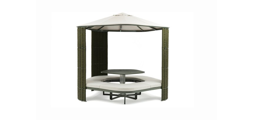 Kiosque transformable PENTA aluminium vert foret