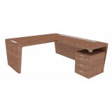 Bureau d'angle direction Xennon L.190 x P.220 avec retour sur caisson