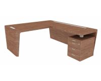 Bureau d'angle direction Xennon L.190 x P.220 avec retour sur caisson