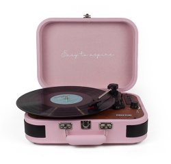 PRIXTON Tocadiscos Rosa VC600