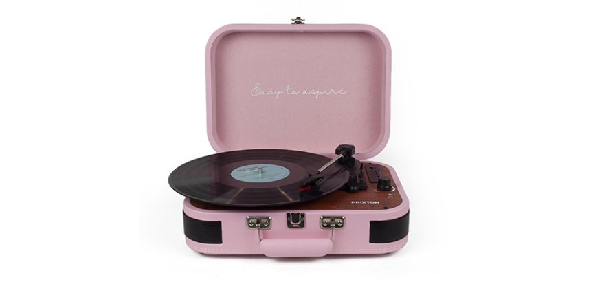 PRIXTON Tocadiscos Rosa VC600