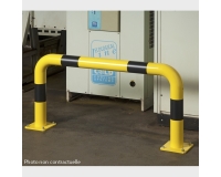 Barrières de protection droite ou en angle Tube Ø 60 x 2 mm d'épaisseur  HT 60 x L120 cm - Long. hors tout 129 cm