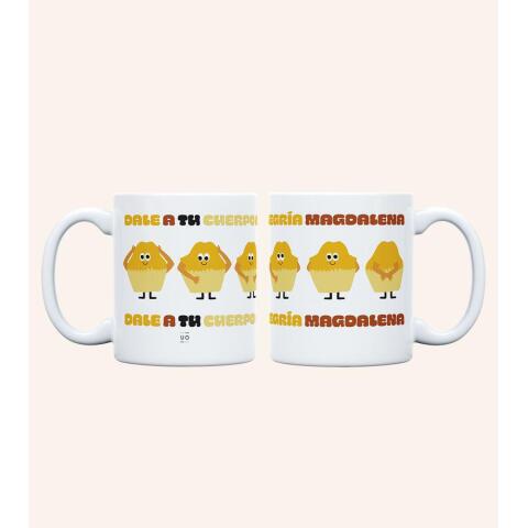 Taza "Dale a tu cuerpo alegría Magdalena" 350ml, cerámica
