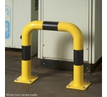 Barrières de protection droite ou en angle Tube Ø 76 x 2 mm d'épaisseur  HT 60 x L60 cm - Long. Hors tout 69 cm