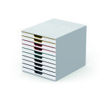 Module de classement Durable Varicolor® Mix 10 tiroirs liseré de couleur