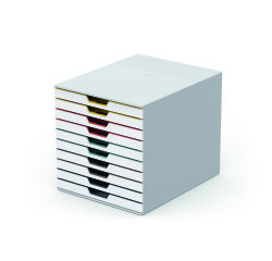 Module de classement Durable Varicolor® Mix 10 tiroirs liseré de couleur