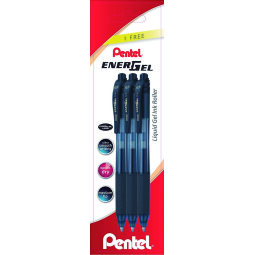 Bolígrafo Energel retráctil Pentel - Blister de 3 color negro