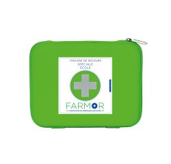 Trousse de secours École grand modèle en PU vert