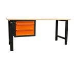 Établi d'Atelier 1,5M Fischer Darex –Plateau bois - Bloc 3 tiroirs