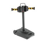 Poteau à double sangle 20m noir/jaune à roulettes