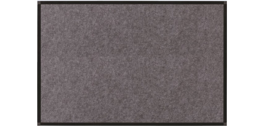 Tablero de PET fonoabsorbente New Gen Bi-Office enmarcado en aluminio negro