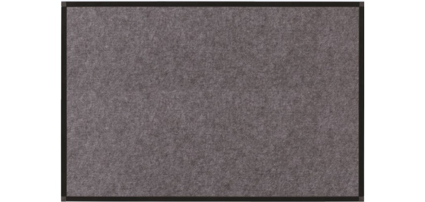 Tablero de PET fonoabsorbente New Gen Bi-Office enmarcado en aluminio negro