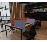 Séparateur de bureau acoustique latéral Pauline Flexmute en PET 12 mm pour plateau 25mm