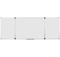 Maya Pizarra Earth triptica vitrificada magnetica enmarcada aluminio anodizado 60X90 (60X180)