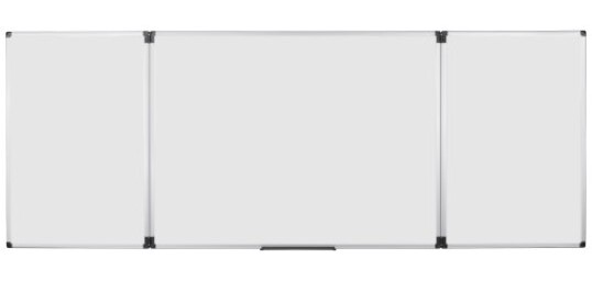 Maya Pizarra Earth triptica vitrificada magnetica enmarcada aluminio anodizado 60X90 (60X180)