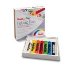 Ceras Fabric Fun para uso textil Pentel - Caja de 7 surtidas