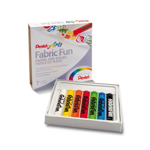 Ceras Fabric Fun para uso textil Pentel - Caja de 7 surtidas