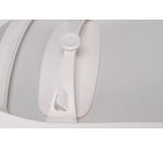 Chaise de bureau ergonomique Marti, tissu et maille, mécanisme synchrone + réglage profondeur d'assise, appui-tête, accoudoirs 3D , piètement roulettes blanc