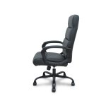 Fauteuil de bureau Opti 545, simili cuir noir, piètement en métal noir