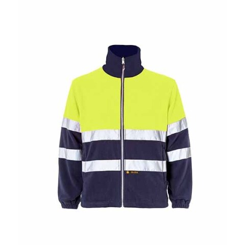 Polar alta visibilidad bicolor talla S - Azul marino