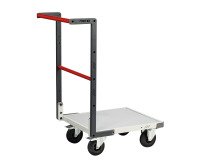 Chariot fixe plateau mélaminé 250 kg 550 x 500 mm roue caoutchouc