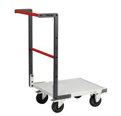 Chariot fixe plateau mélaminé 250 kg 550 x 500 mm roue caoutchouc