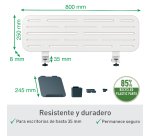 Panel organizador de escritorio con soporte para ordenador portátil Leitz Ergo, 80x25 cm