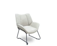 Fauteuil FORÖL - Modèle Opti526  - Revêtement en tissu beige. Structure métal noir.
