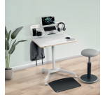 Bureau Leitz assis-debout ergonomique compact, Leitz Ergo, Blanc