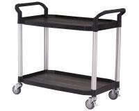 Desserte 2 plateaux plastique 250 kg 915 x 520 mm roue TPE
