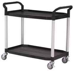 Desserte 2 plateaux plastique 250 kg 915 x 520 mm roue TPE
