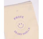 Bolsa tela regalo "Profe dejas huella"
